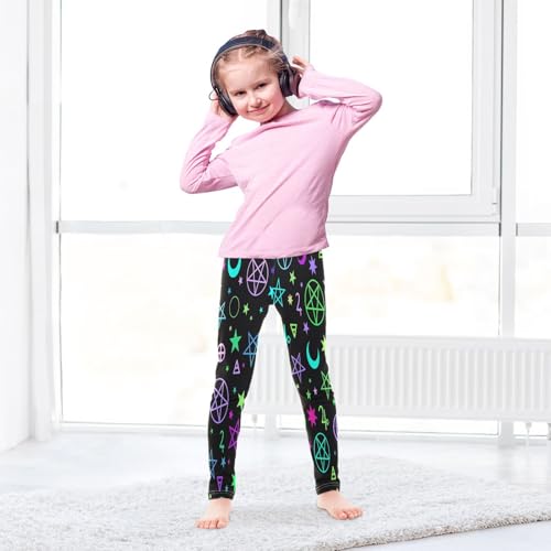 Bolaz Toddler Girls Leggings Printed Yoga Pants Leggings Painting Colorful Stars for Kids4