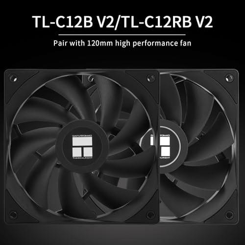 Thermalright Burst Assassin 120 EVO Dark CPU Air Cooler Brushed Black Top, 6 Heat Pipes with PWM Quiet Fan CPU Cooler, for AM4/ AM5/Intel lga1851/1700/1150/1151/1200, Dual PWM Fans PC Cooling