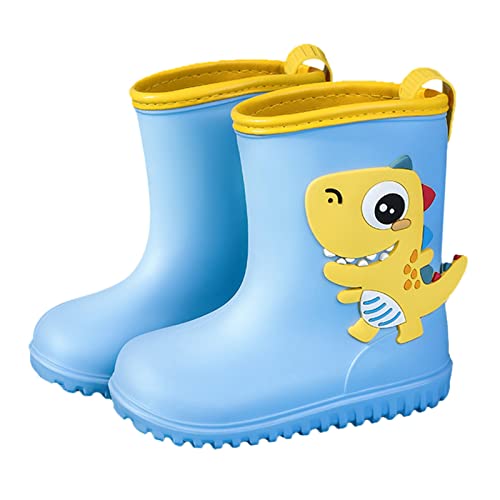 Waterproof Shoes for Kids Cute Cartoon Fashion Children Rain Boots Non Slip Waterproof Kids (Blue, 9-9.5 Years)