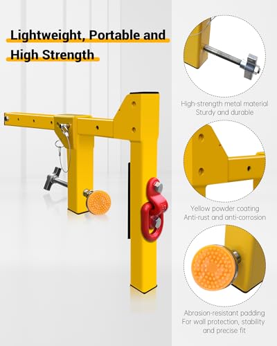 Image of Parapet Adjustable Non-Penetrating Anchor, Reusable Parapet Anchor Clamp for Temporary Fall Arrest Anchorage, Fit Parapet Walls Up to 15 inch Thick, Lightweight Portable and High Strength