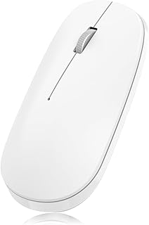 OMOTON Bluetooth Mouse for Mac OS, Wireless Mouse Compatible with MacBook Pro/Air/iMac/iPad/iPhone/PC/Windows/Android, Ultra-Slim Mouse, White