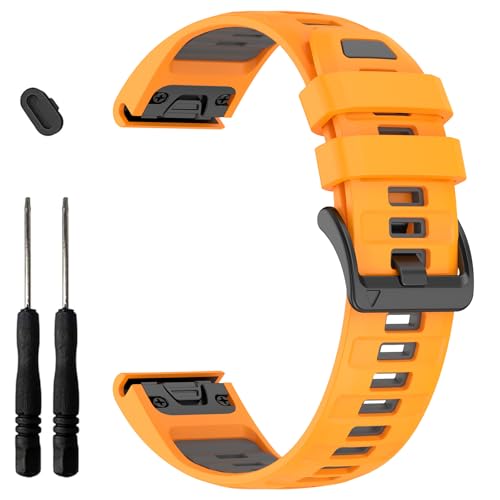Correa de silicona 22mm compatible con Garmin tactix 8 y Fenix 8