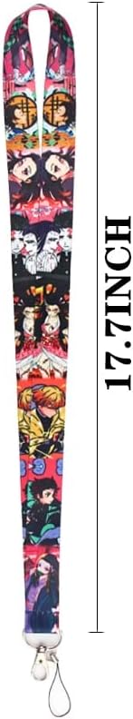 Miniatura 3 de Anime Source Llavero con cordón de personaje de anime Demon Slayer de la serie manga japonesa, Naranja