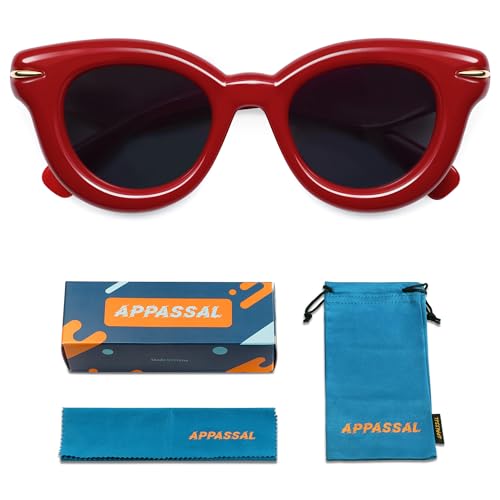 Cute Round Sunglasses for Women Men Trendy Chunky Thick Inflated Shades AP3695