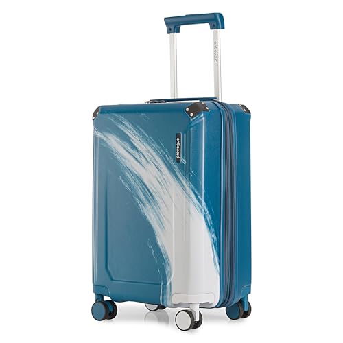 Image of Provogue Wave Hard-Sided PC 55 Cm Suitcase /Cabin Trolley Bag Small| Expandable Space with 8 Wheels Trolley Bags for Travel |Lightweight with TSA Lock|5 Year Warranty (Admiral Blue)