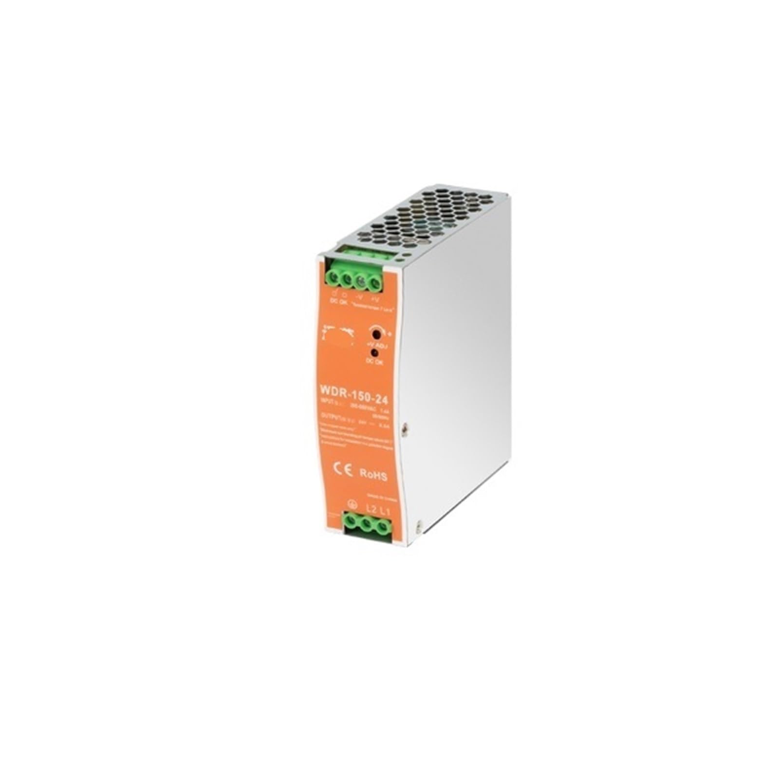 PWANUIGTE WDR-75W/120W/150W/240W Switching Power Supply 220V to 24V Rail Type 12V48V DC Voltage stabilizing EDR Transformer(WDR-150W-24V 5.25A)