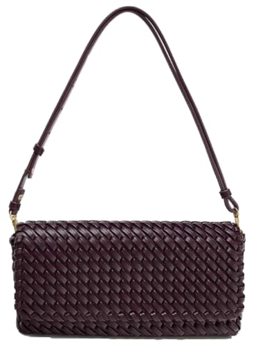 Woven Crescent Hobo Bags Women Trendy PU Leather Underarm Shoulder Bag Cute Crossbody Purse Top-Handle Tote Handbag 2025