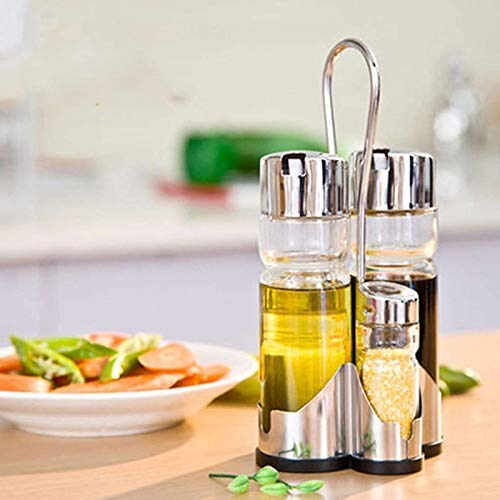 XINGYU Tanque de condimento Frasco de Vidrio de Acero Inoxidable Botella de Salsa de Soja Juego de ollas de Aceite, Adecuado para Cocina, repostar, Salsa de Soja, vinagre
