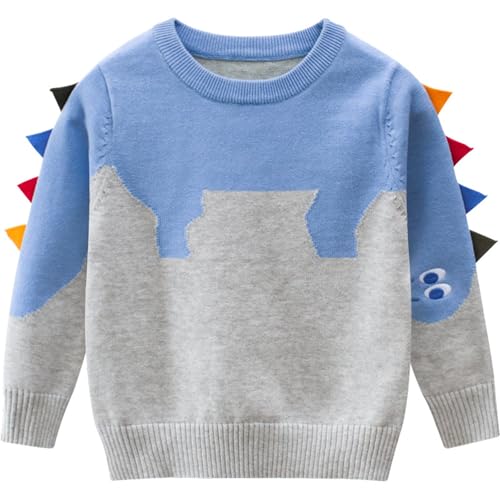 Pullover enfant col rond tricoté idéal pour sorties parc - 3