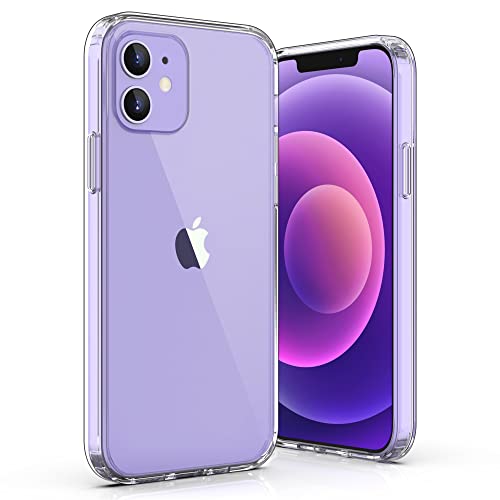 Ulak Clear Case For Iphone 12/Iphone 12 Pro, Hybrid Protective Slim Transparent Anti-Scratch Shock Absorption Tpu Bumper Cover Designed Phone Case, Crystal Clear #TOP16
