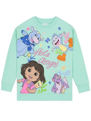 DORA Sudadera Niña, Jersey Niña Manga Larga, Sudadera Chica De Algodón, Sudaderas Chicas, Verde 2-3 años
