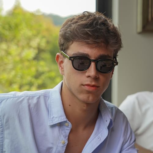 JUDOO Retro Square Sunglasses for Women Mens Trendy Small Circle Tortoise Tinted Sun Glasses Classic Vintage Style Shades2