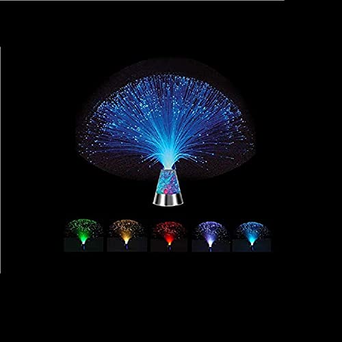 Farbwechselnde Glasfaser-Kristalllampe, 7 Farben, LED-Nachtlicht mit Sockel, Stimmungslampe für Schlafzimmer und Wohnzimmer, batteriebetrieben Farbwechselnde Glasfaser-Kristalllampe, 7 Farben, LED-Nachtlicht mit Sockel, Stimmungslampe für Schlafzimmer und Wohnzimmer, batteriebetrieben