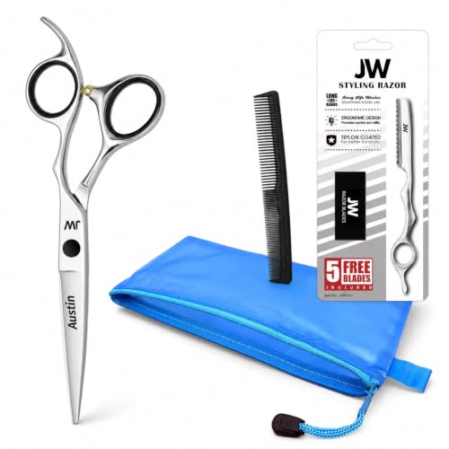 Ciseaux coiffure JW Pro R série 13 cm argenté