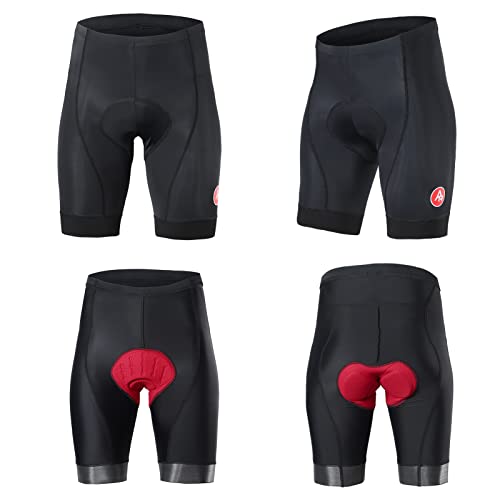 Kiboule Calções masculinos acolchoados e de secagem rápida para ciclismo, calças curtas para ciclism