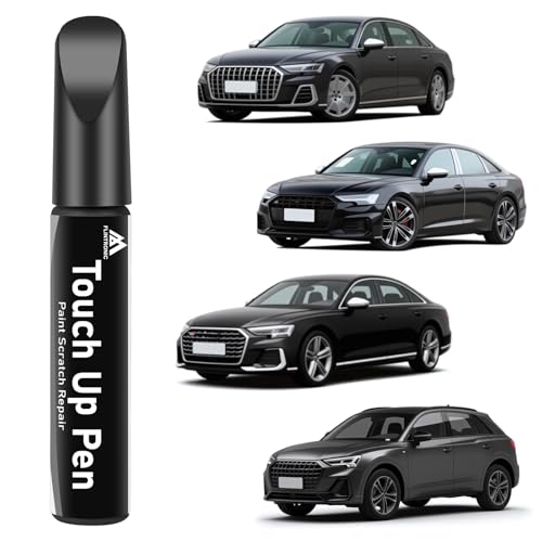flintronic LY9T/OE Lackstift Schwarz, 12 ML Metallic Ausbesserungsfarbe Exakte Übereinstimmung, Chips Kratzerv Ausbesserung von Kratzern und Abplatzungen, für Au-di A3/A4L/A5/Q2L/Q3/Q5/Q5L (Schwarz)