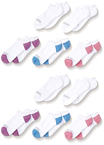 Fruit of the Loom Girls' 10-Pair Everyday Soft No Show Socks