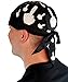 Skull Cap Biker Caps Headwraps Doo Rags - Bird Finger/White