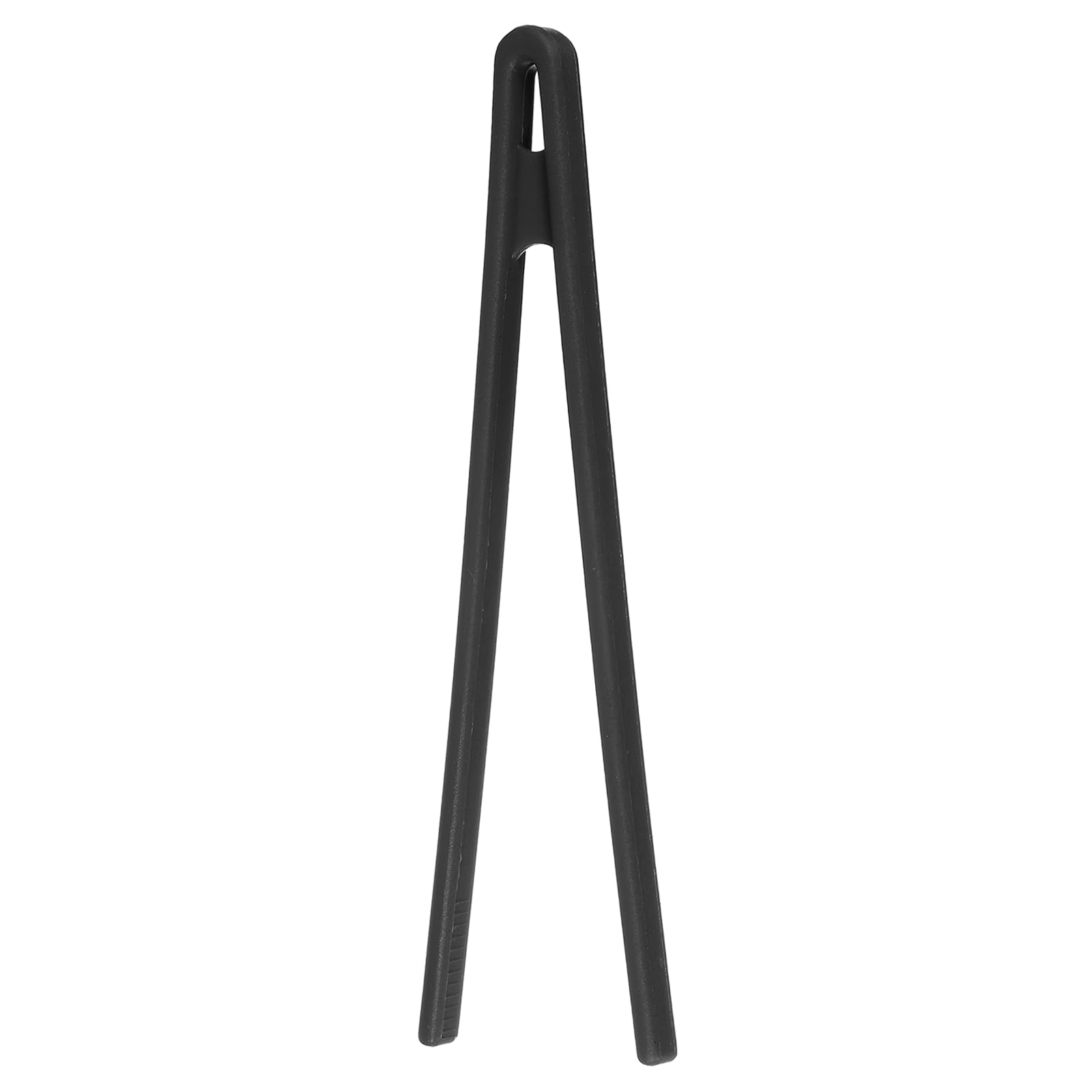 sourcing map 8.7" Silicone Toast Tongs, Kitchen Tong Heat Resistant Kitchen Utensil for Cooking Toaster Salad Food BBQ Pan Bacon Fried Steak, Black