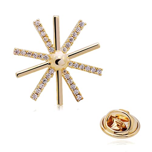 Bouton anti-glare de prestige en flocon de neige pour broche de col fine