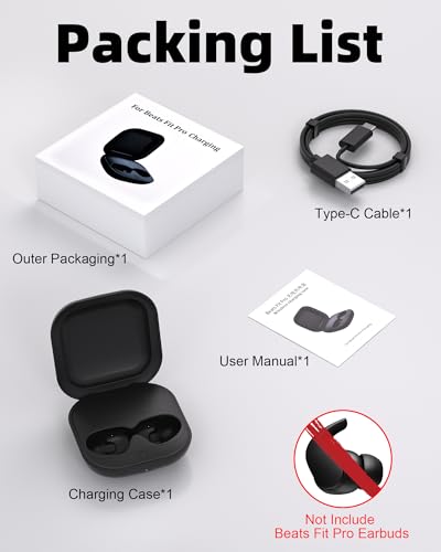 Image of Charging Case Replacement for Fit Pro - Wireless Charger Case with Bluetooth Pairing Button, 700mAh Battery, Earbuds Not Included