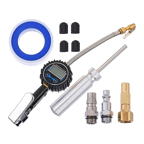 BUGUUYO Manometro Digitale Per Pneumatici Display Misuratore Pressione Gomme Adatto Auto Biciclette e Portatile Per Esterno