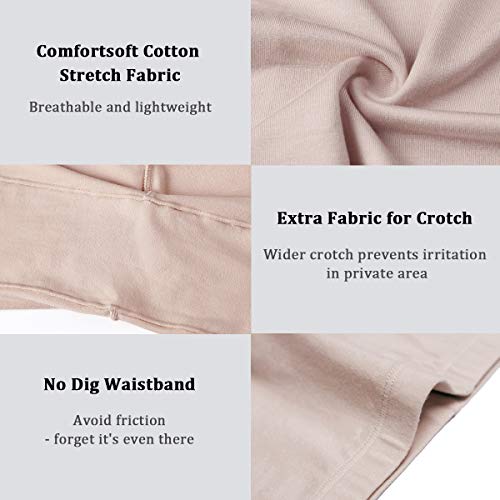 Image of wirarpa Women's Cotton Boy Shorts Underwear Anti Chafing Soft Biker Short Plus Boy Shorts Panties 4 Pack, Multicolor05-4 Pack