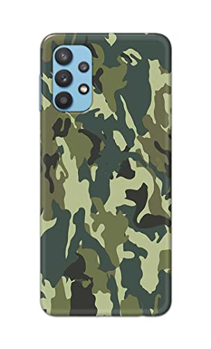Image of Printed Hard Back Cover Case for Samsung Galaxy A32 4G Back Cover (Green Army Camouflage) -1803