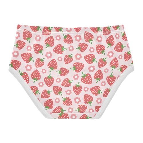 Girls' Underwear Strawberry Fruit Cotton Stretch Comfort Toddler Panties2