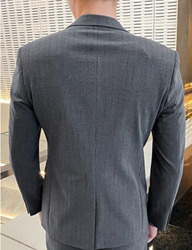 Men's Stripe Suit Two Pieces Daily Office Jacket & Pants Set Notch Lapel Tuxedos2