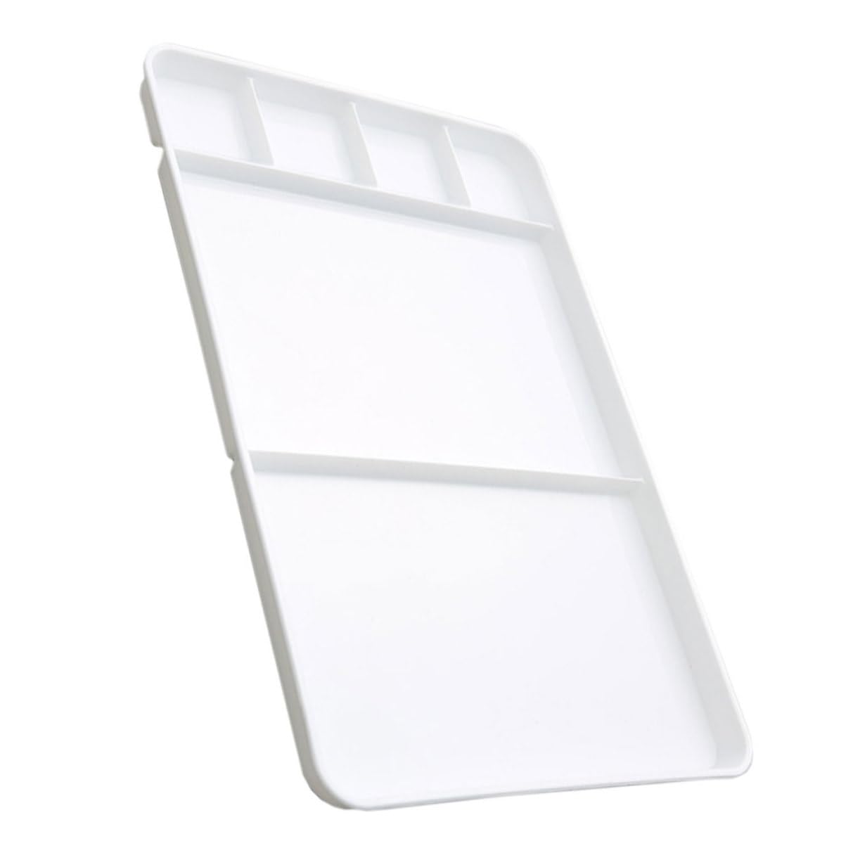 Palette de Peinture Plastique PP Blanche à Compartiments, pour Aquarelle