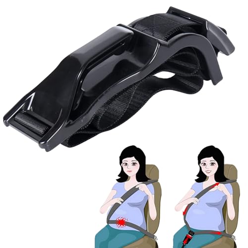 YINGJEE® Cinturón Embarazada para Coche, Cinturón de Seguridad Ajustable para Embarazadas, Protege a tu bebé, Evitando el Riesgo de Aborto en el coche (Negro)