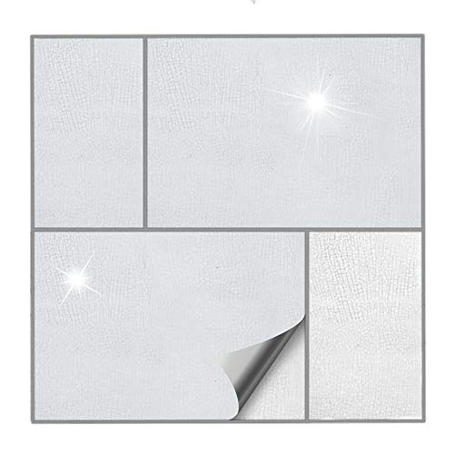 Kiwistar Adhesivo para azulejos, transparente, brillante, 30 x 60 cm, 50 unidades, diseño de azulejos