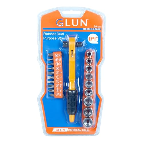 Image of GLUN Double-Head Screwdriver Wrench, Combination Screwdriver Rod Ratchet, Mini Tool, Can Be Used For Mechanical Installation, Household Maintenance, Repair And Other Work