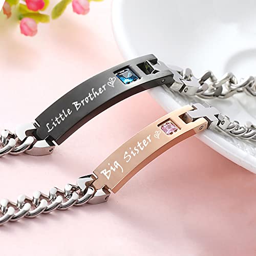 Gift for Lover His and Hers Personalized Engraved Couples Bracelets for Women Men Matching Set Anniversary Promise Valentine's Gifts2