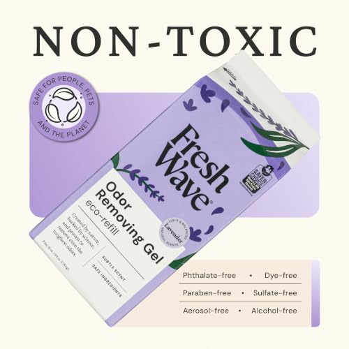 Image of Fresh Wave Odor Removing Gel 4-Pack Glass Jar & 63oz Refill, Lavender