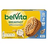 Belvita Breakfast Biscuits Milk & Cereals, Nutritious and Made With 5 Wholegrains, Multipack of 5 x 45 g (Pack of 1)