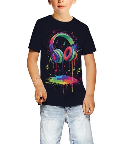 Image of Ainuno Graphic Tees for Boys Girls Kids 7-14Y, Summer Short Sleeve T Shirt Cool 3D Print