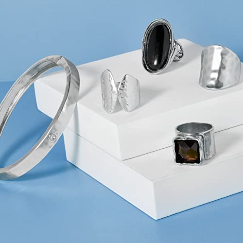 Silpada 'Bliss' Sterling Silver Crystal Bangle Bracelet, 7.5" #TOP3