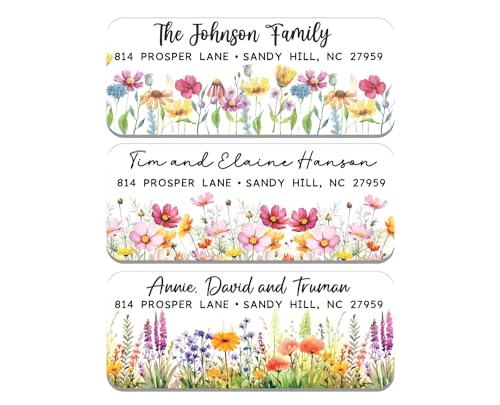 Personalized Floral Return Address Labels - Set Of 120 Custom Mailing Stickers, Self-Adhesive - View #13