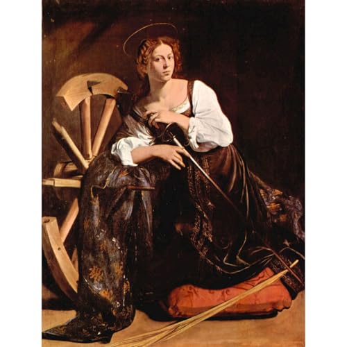 Tableau Caravaggio Sainte Catherine d'Alexandrie pour salon élégant