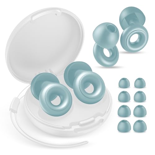 Tapones para los oídos, 30 dB para dormir, protección auditiva ultracómoda, reutilizables, protección auditiva diaria para el trabajo, viajes, sensibilidad al ruido, incluye caja de almacenamiento1