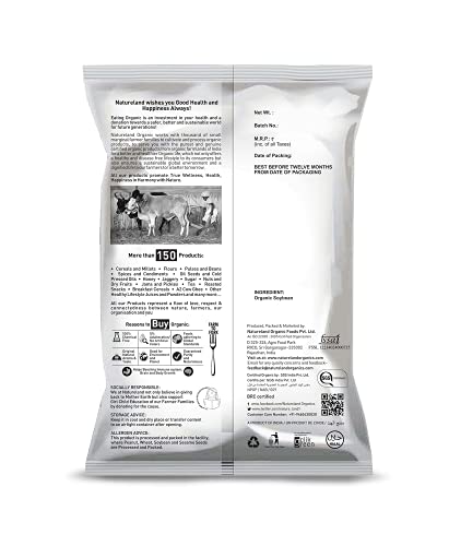 Image of Natureland Organics Soybean Whole 500 Gm (Pack of 3)
