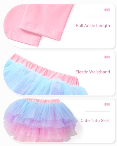 JOCMIC Toddler Girls Tutu Skirt Leggings Pant with Ruffle Kids Footless Culotte2