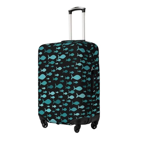 Fish Luggage Cover for Suitcase, Suitcase Cover Protector Fit 18-21 Inch Luggage Travel Accessories, S2