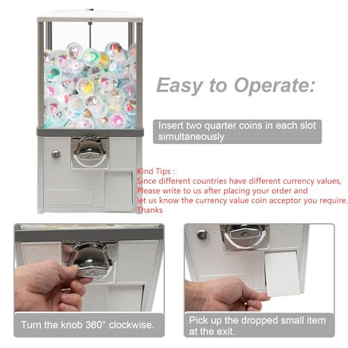 Distributeur automatique de jouets à capsules avec mécanisme de verrouillage et design vintage idéal pour les magasins de jeux et de vente au détail