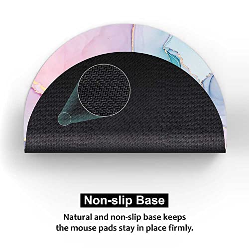 Audimi 小型マウスパッド 7.9 x 7.9インチ ラウンド型マウスパッド ノートパソコン ワイヤレスマウス ホームオフィス 旅行用 ポータブル 洗える カラフル マーブル