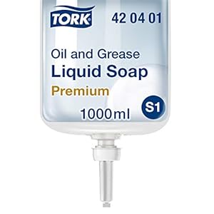 Tork vetoplossende vloeibare zeep – 420401 – Vloeibare zeep voor S1/S11 dispensersystemen, verwijdert olie en vuil – Premium kwaliteit, geurvrij, 1 x 1000 ml