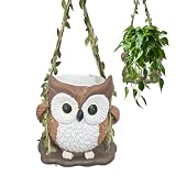 Leuke potten voor planten | Swing Uil Hars Home Decor | Leuke Dier Planter Pot, voor Home Decor Outdoor Tuin Woonkamer Kantoor Parels Vrouwen Moeder Verjaardag