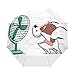 Ombrello da viaggio compatto per cane che soffia ventilatore automatico apribile ombrello antivento anti-UV